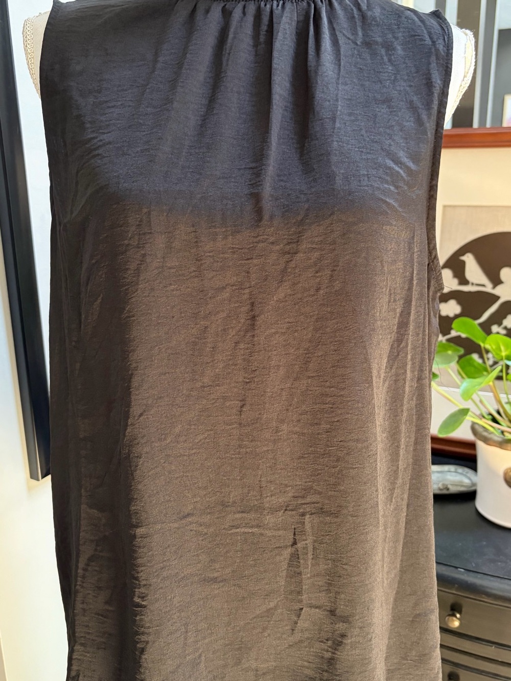 Classic Black Sleeveless Women's Blouse